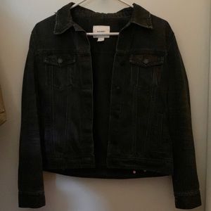 Old navy denim jacket in black.
